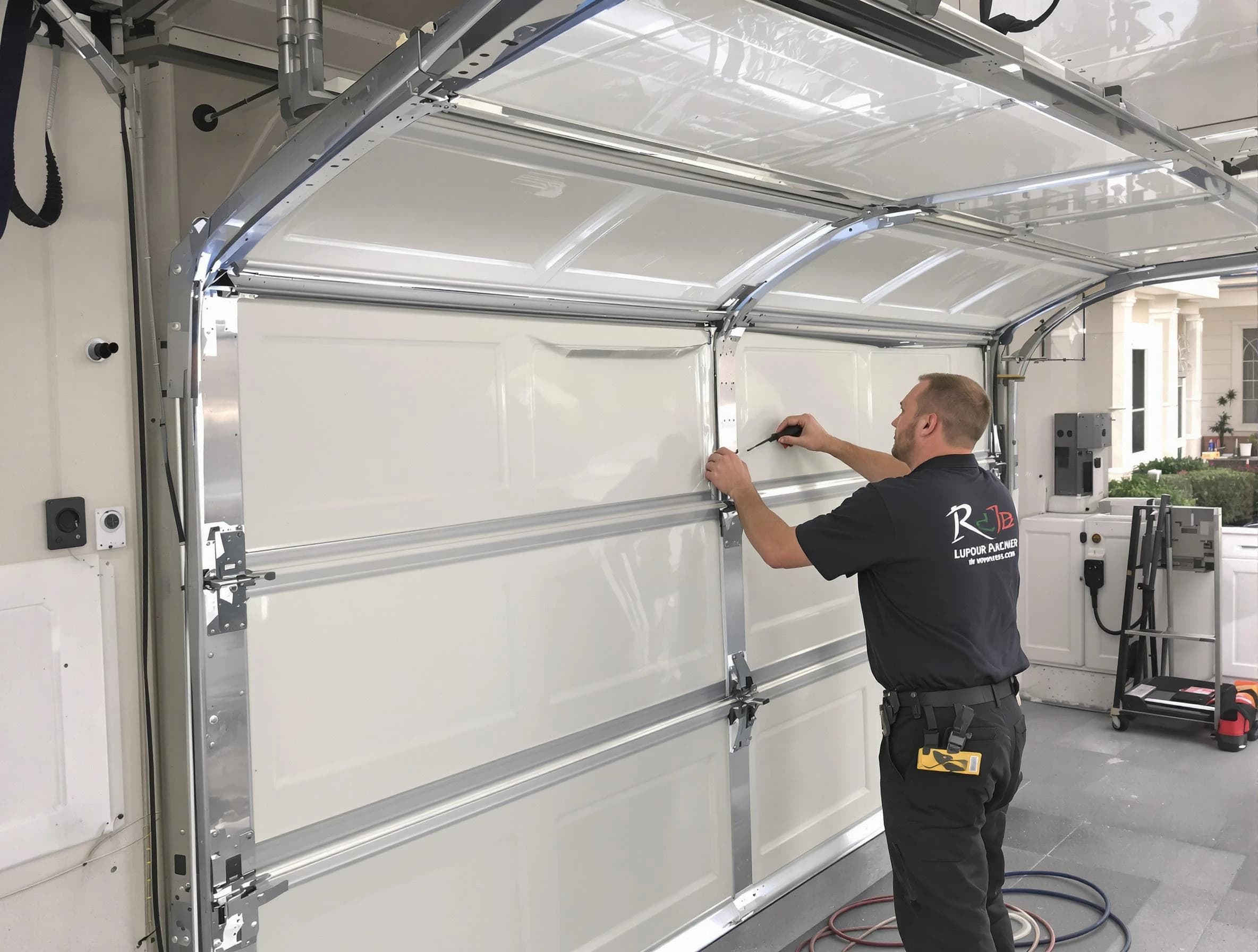 Tecumseh Garage Door Repair professional performing panel repair in Tecumseh