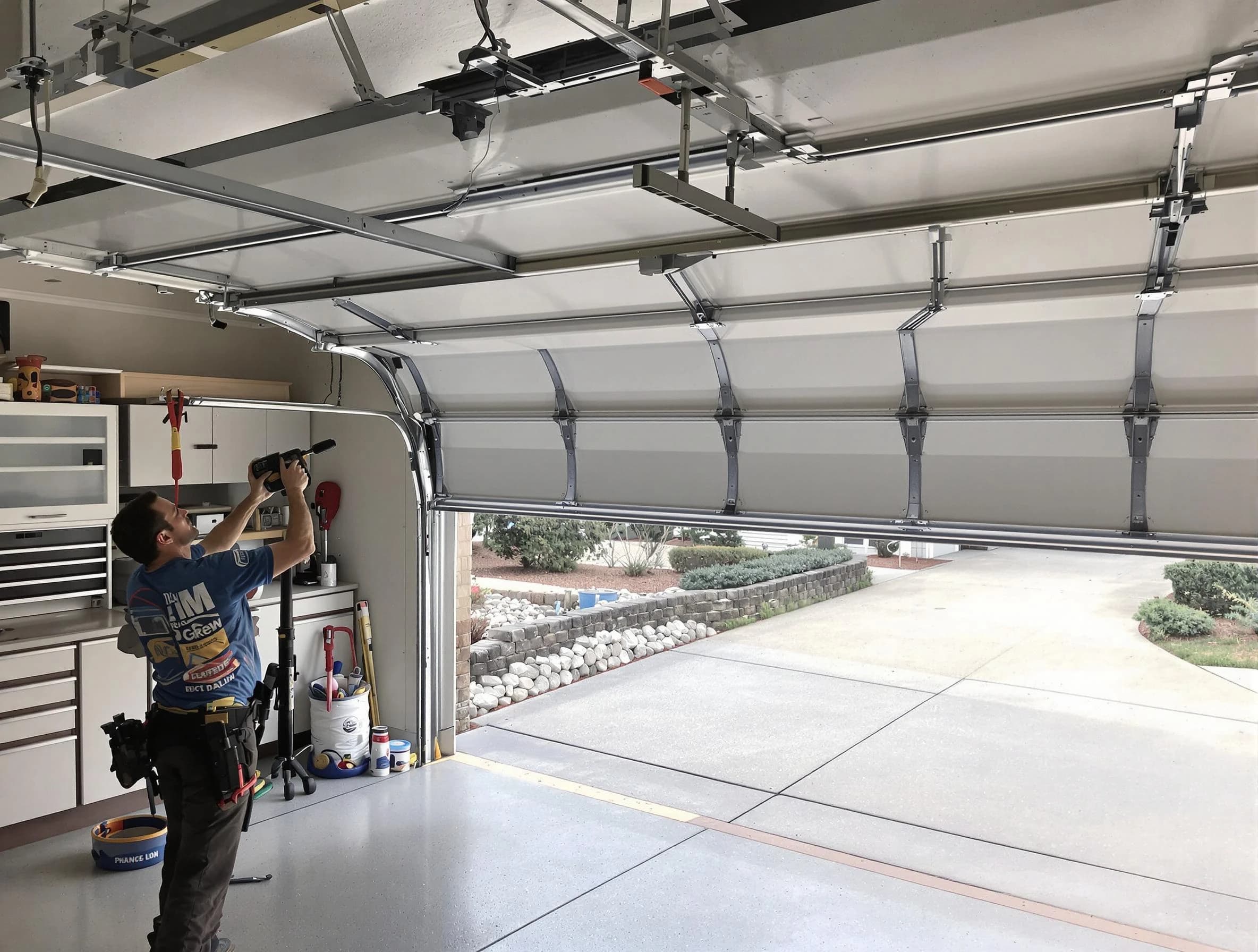 Garage door track repair service by Tecumseh Garage Door Repair in Tecumseh