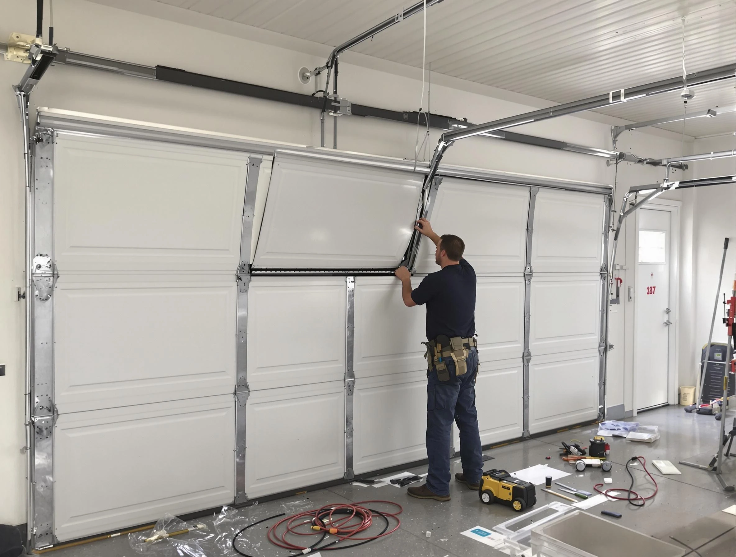 Garage Door Section Replacement in Tecumseh